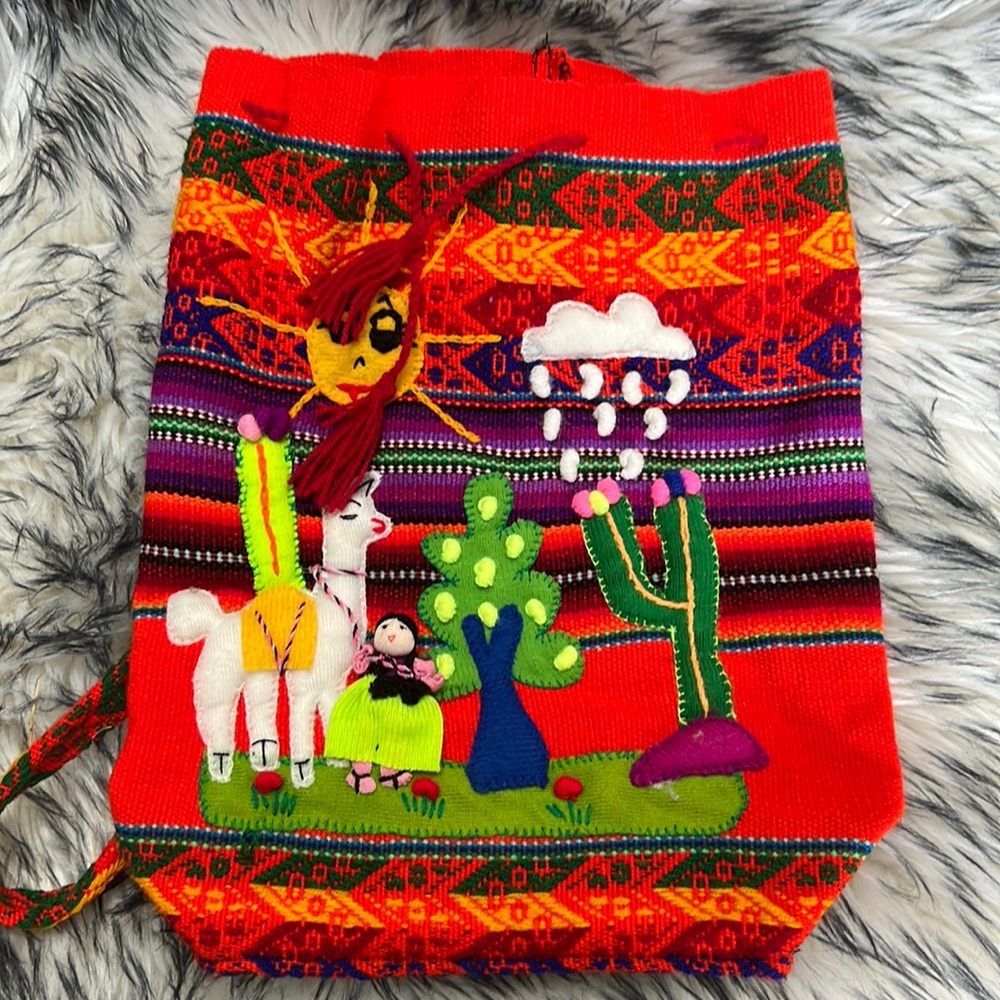 Peruvian embroidery backpack for kids,  beautiful colours, NWOT